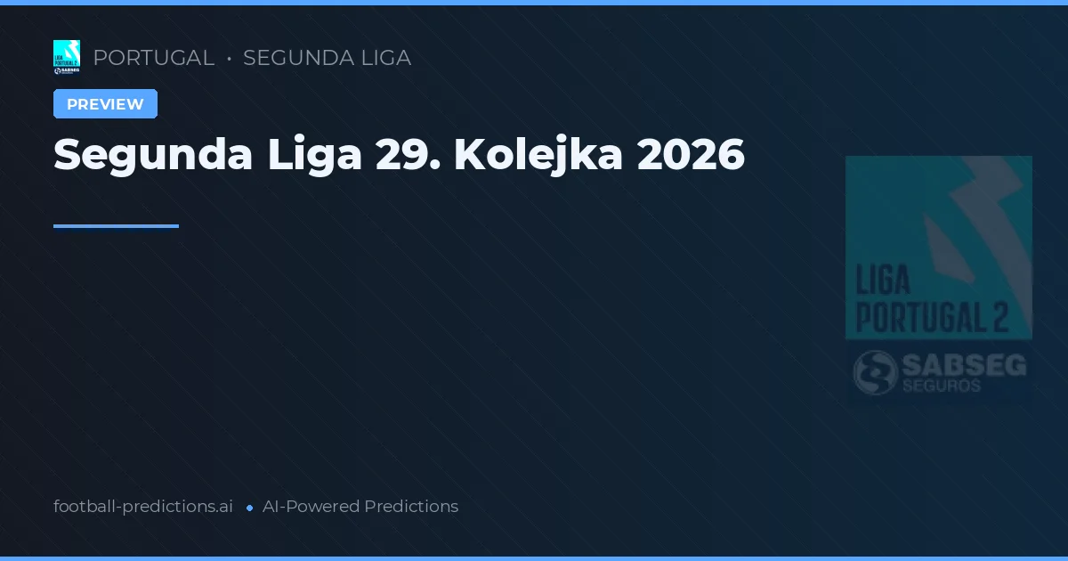 Segunda Liga 29. Kolejka 2026