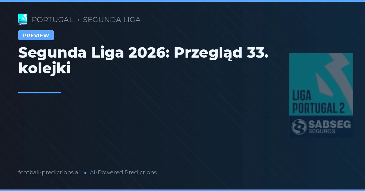 Segunda Liga 2026: Przegląd 33. kolejki