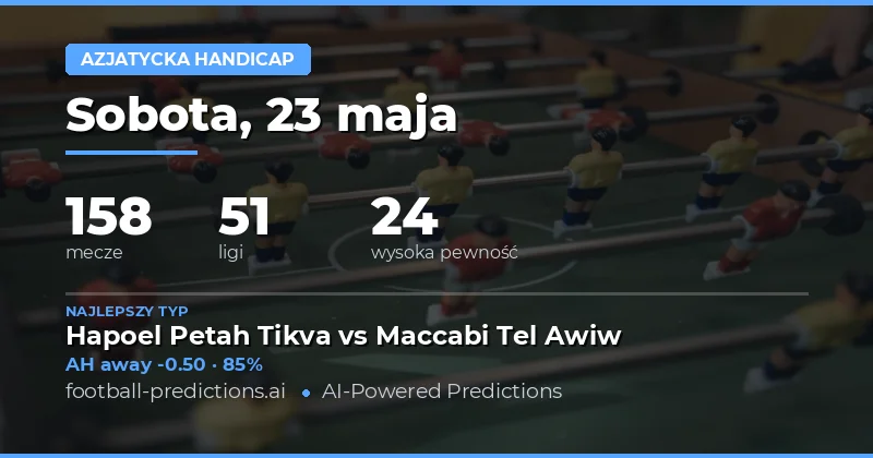 Kluczowe prognozy na mecze 23 maja 2026