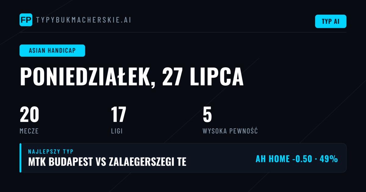 Top AH Picks na 27 lipca 2026
