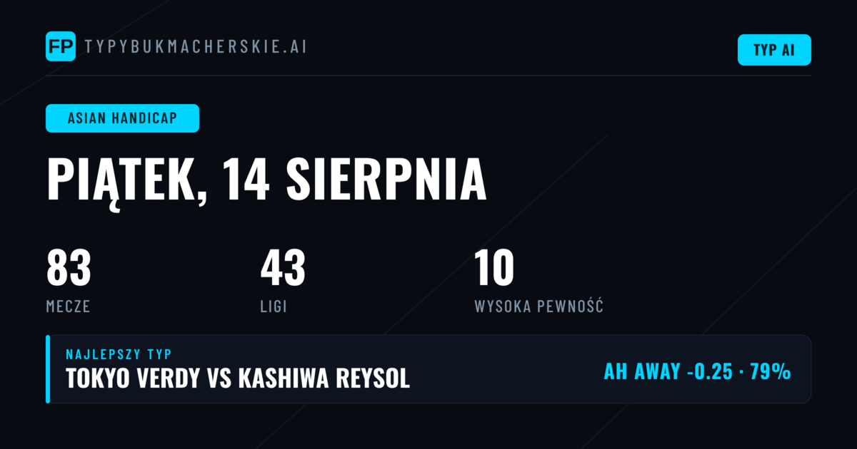 Top AH Picks na 14 sierpnia 2026