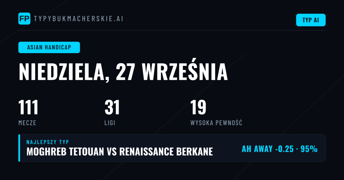 Top AH Picks na 27 Wrz 2026