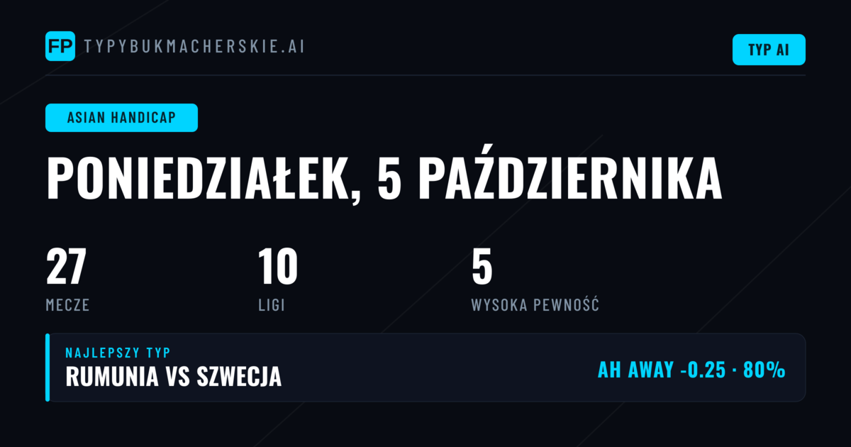 Top AH Picks na 5 paź 2026