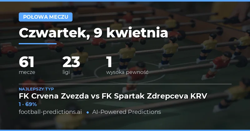 Analiza meczy z 9 kwietnia 2026 – co oznacza pierwsza połowa?