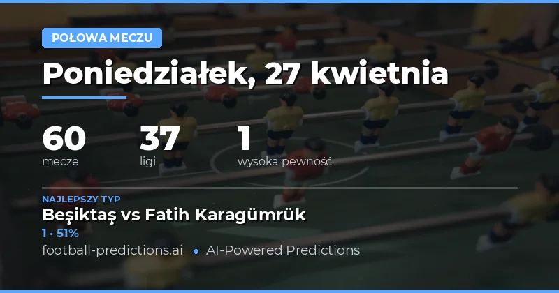 Najlepsze Przewidywania Wyników Połówkowych na 27 Kwietnia 2026