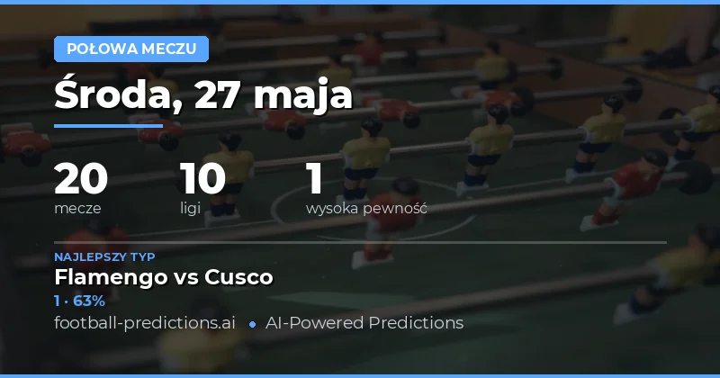 Kluczowe Prognozy Wyników Połówkowych na 27 Maja 2026
