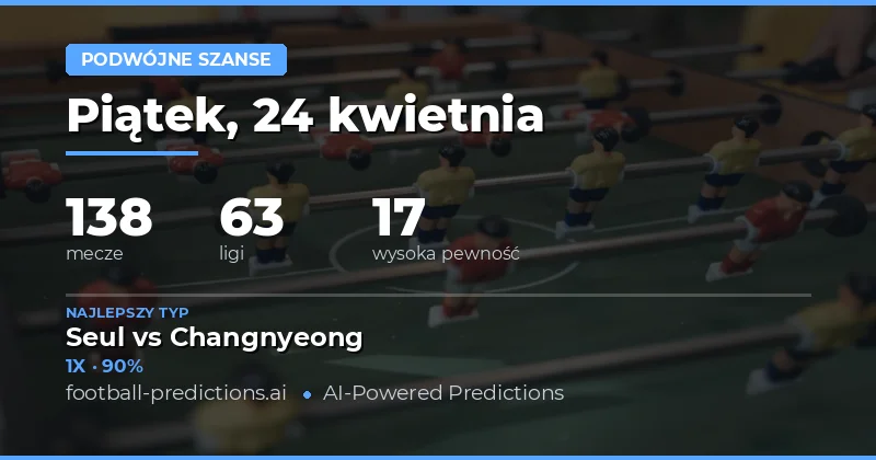 Analiza Double Chance na 24 Apr 2026