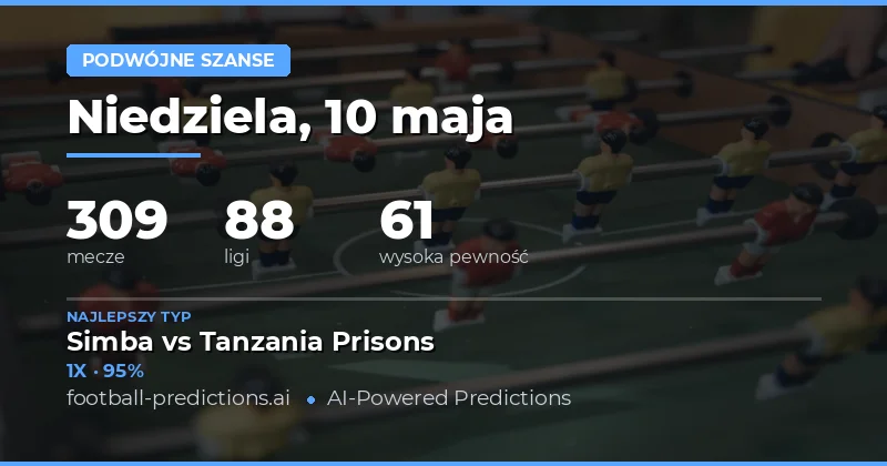 Kluczowe Przewidywania Double Chance na 10 Maja 2026