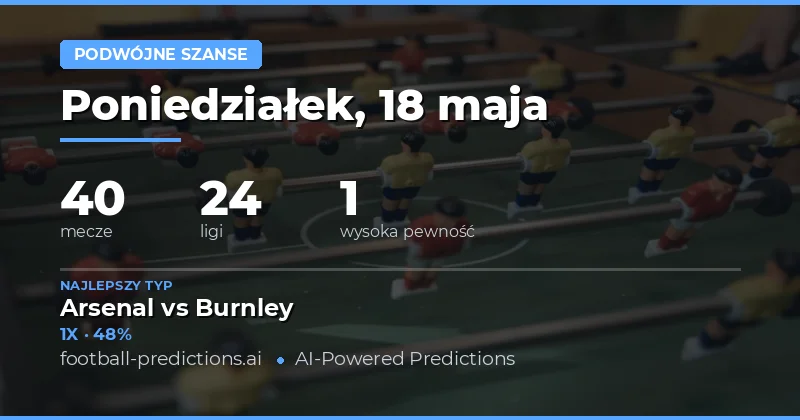 Kluczowe prognozy Double Chance na nadchodzące tygodnie