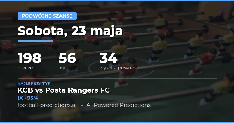 Najlepsze typy Double Chance na 23 maja 2026