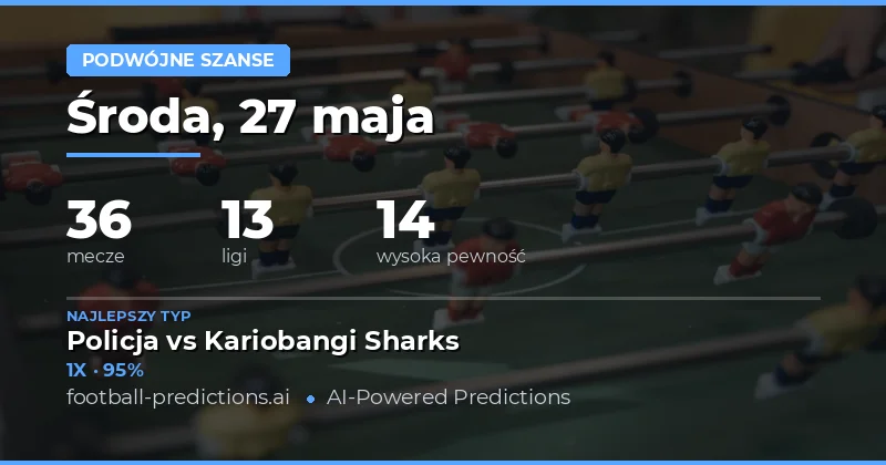 Przewidywania Double Chance na 27 maja 2026