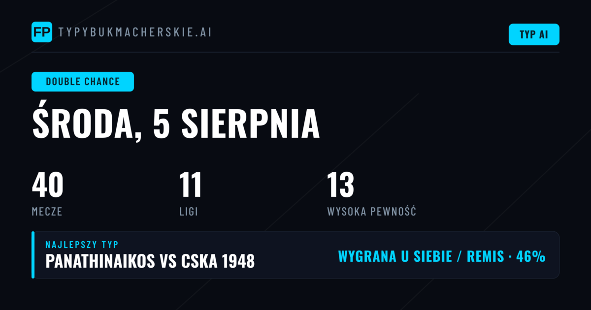 Top DC Picks na 5 sierpnia 2026
