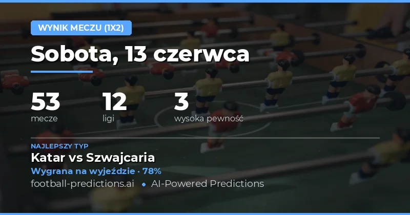 Szeroki przegląd sobotnich meczów – co nas czeka 13 czerwca 2026