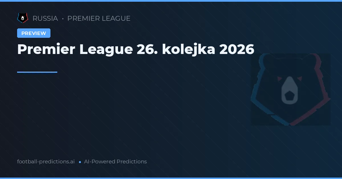 Premier League 26. kolejka 2026