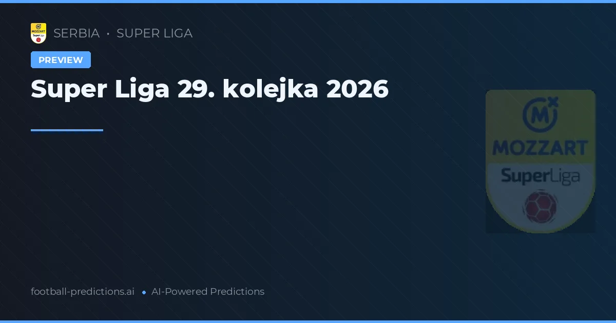 Super Liga 29. kolejka 2026
