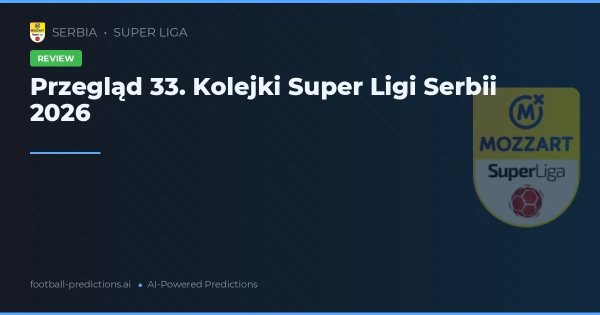 Przegląd 33. Kolejki Super Ligi Serbii 2026