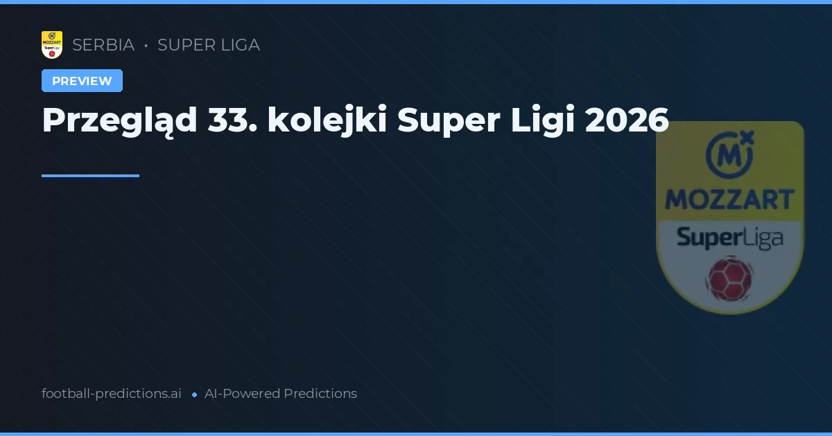 Przegląd 33. kolejki Super Ligi 2026