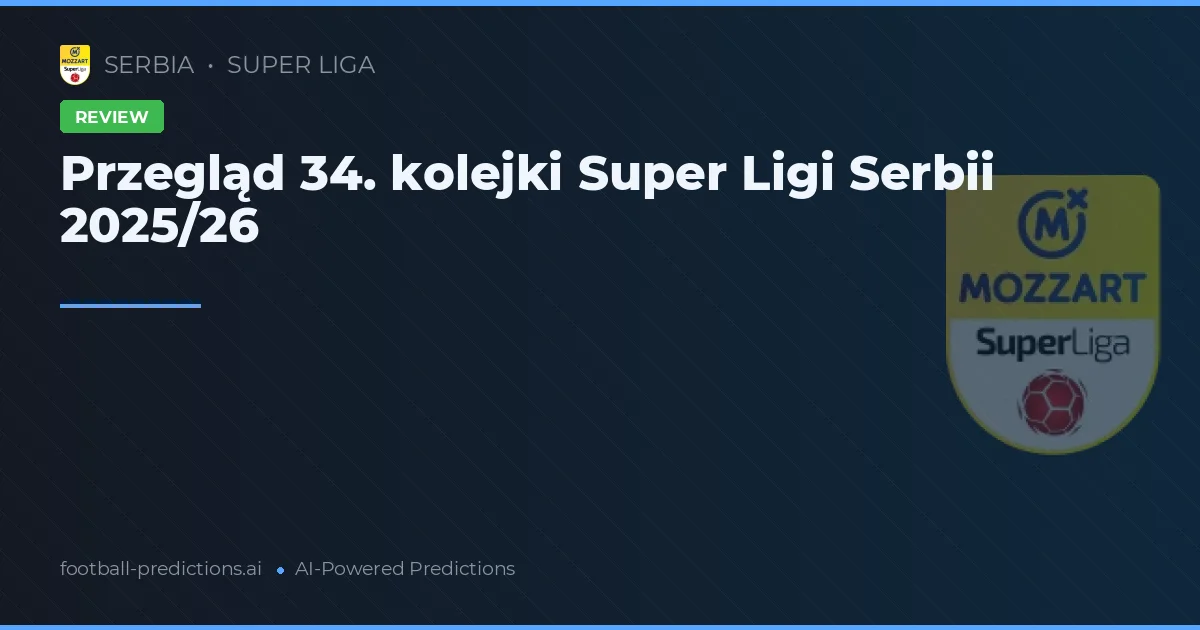 Przegląd 34. kolejki Super Ligi Serbii 2025/26