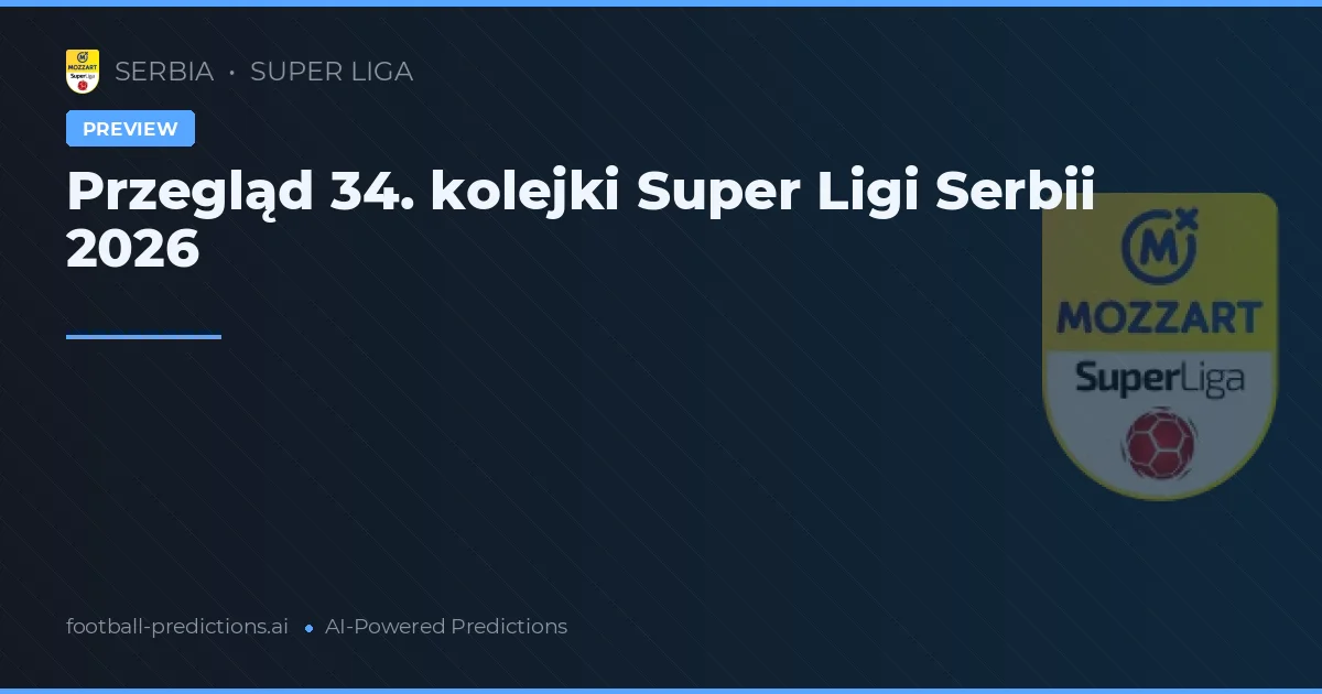 Przegląd 34. kolejki Super Ligi Serbii 2026