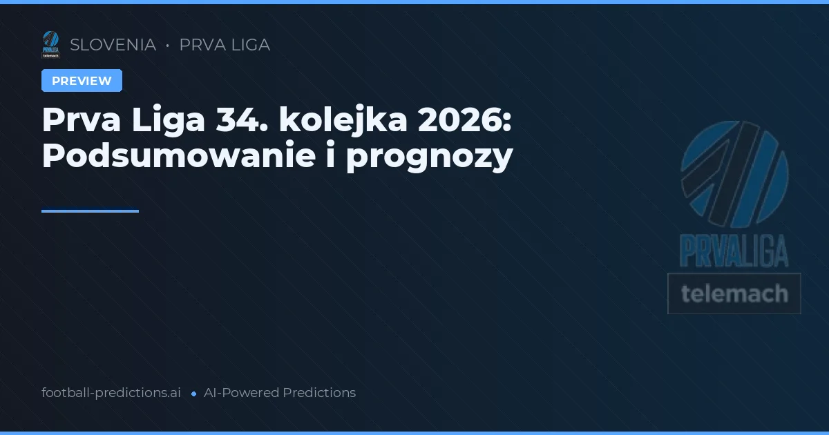 Prva Liga 34. kolejka 2026: Podsumowanie i prognozy