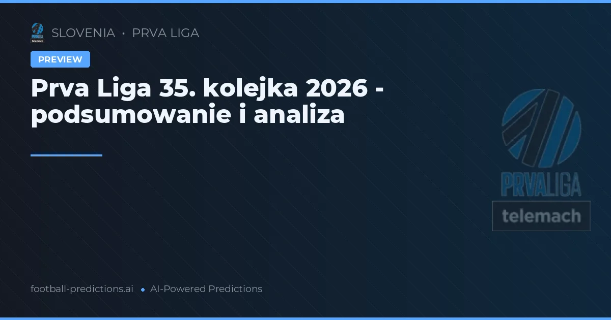 Prva Liga 35. kolejka 2026 - podsumowanie i analiza