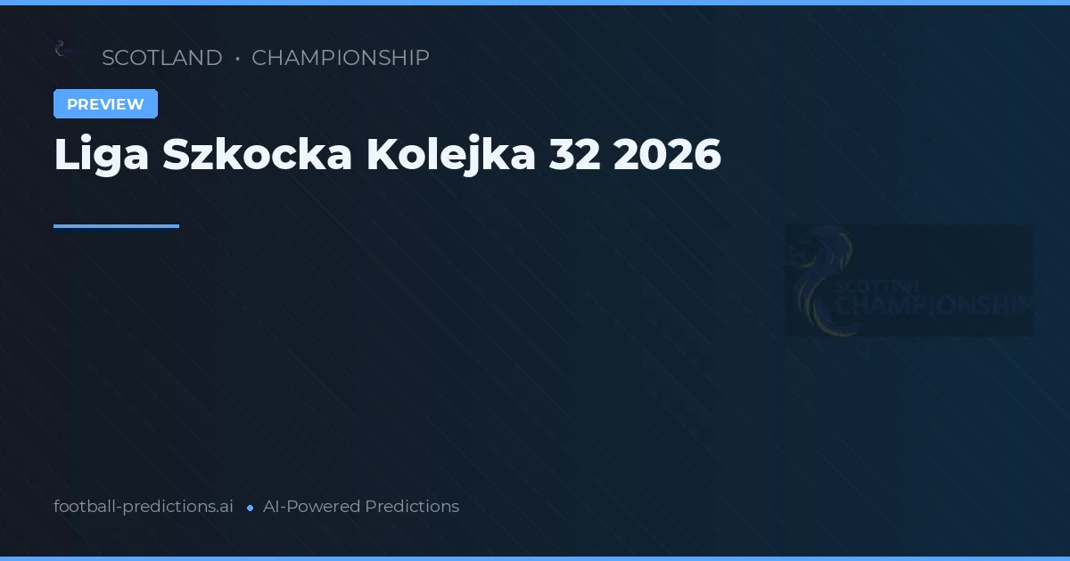 Liga Szkocka Kolejka 32 2026