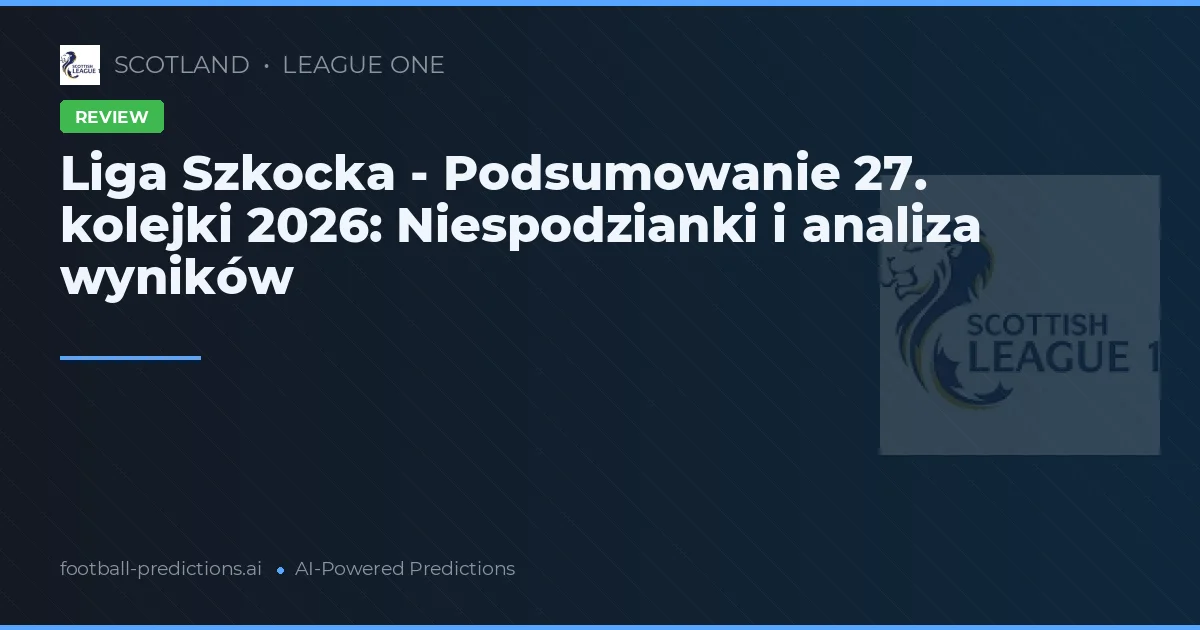 Liga Szkocka - Podsumowanie 27. kolejki 2026: Niespodzianki i analiza wyników