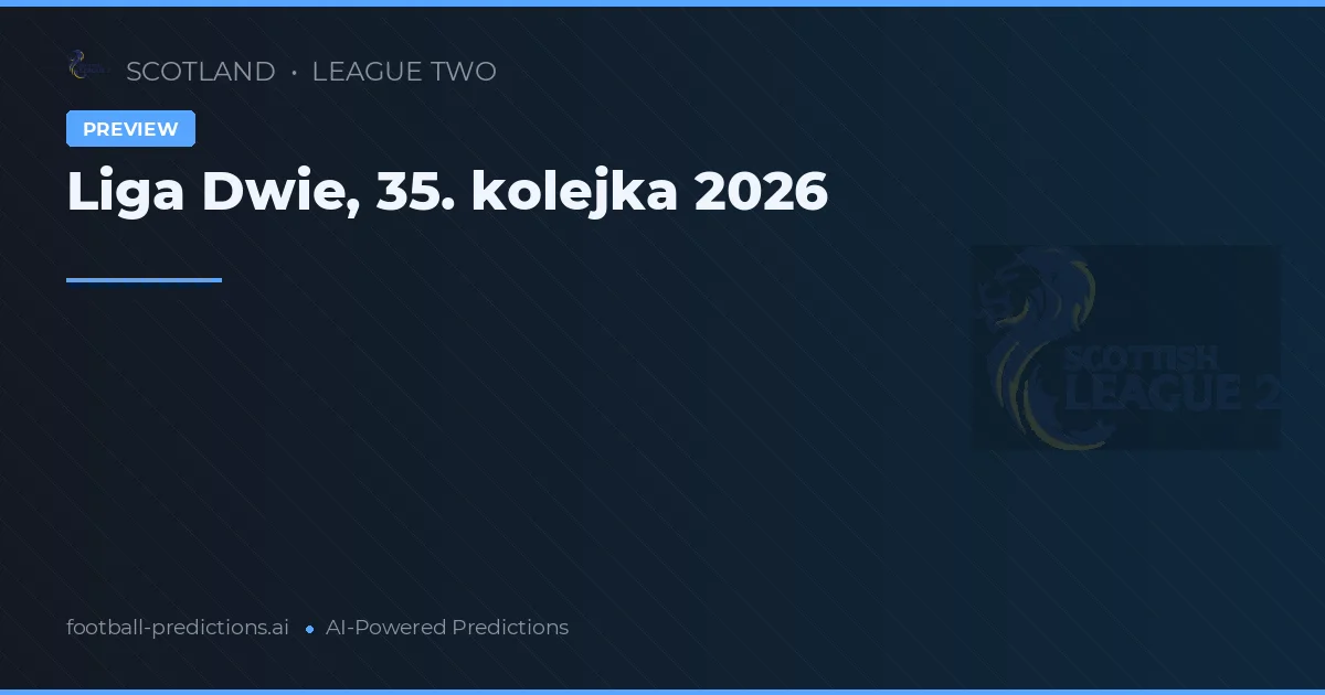 Liga Dwie, 35. kolejka 2026