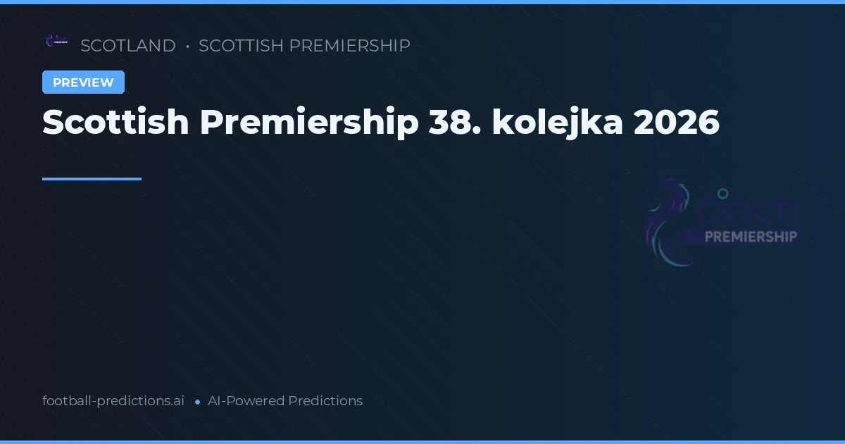 Scottish Premiership 38. kolejka 2026