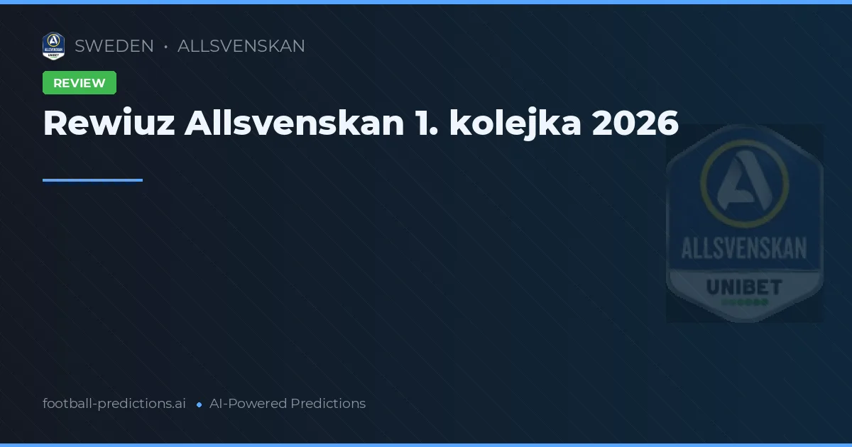 Rewiuz Allsvenskan 1. kolejka 2026