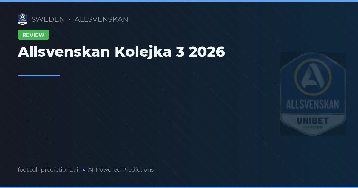 Allsvenskan Kolejka 3 2026