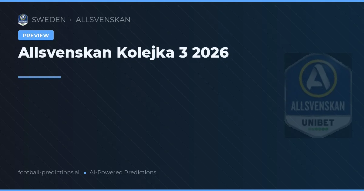 Allsvenskan Kolejka 3 2026