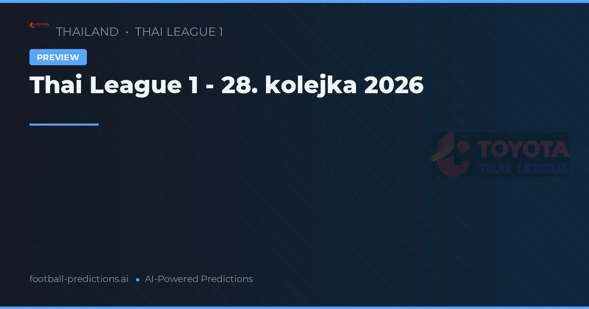 Thai League 1 - 28. kolejka 2026