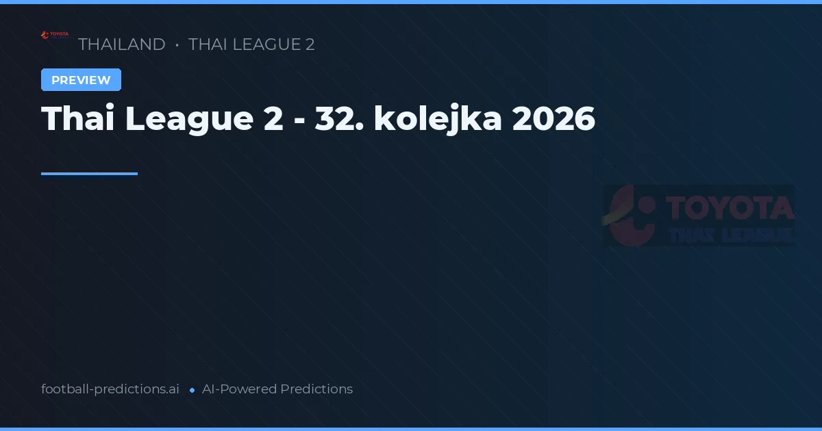 Thai League 2 - 32. kolejka 2026