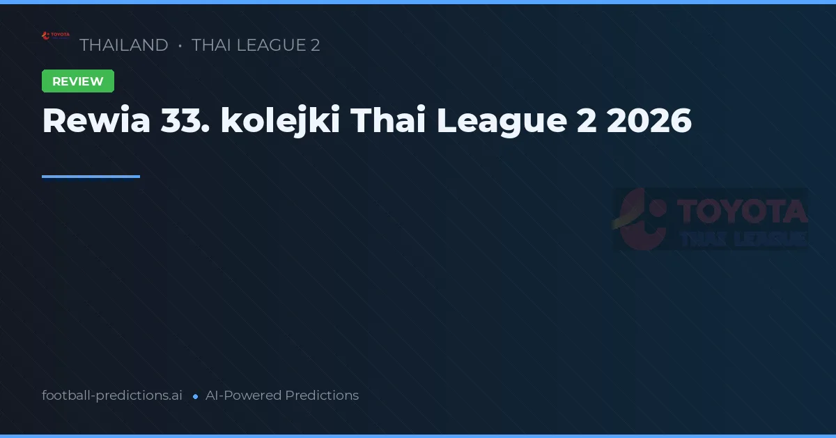 Rewia 33. kolejki Thai League 2 2026