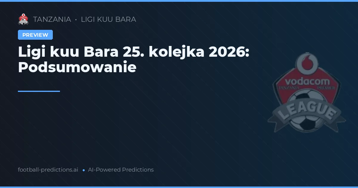 Ligi kuu Bara 25. kolejka 2026: Podsumowanie