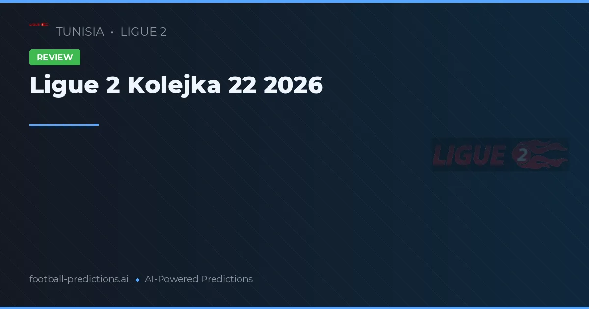 Ligue 2 Kolejka 22 2026