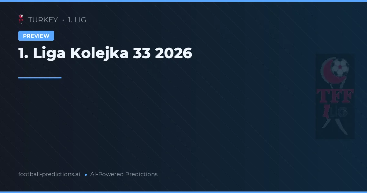 1. Liga Kolejka 33 2026