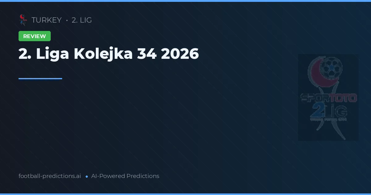 2. Liga Kolejka 34 2026