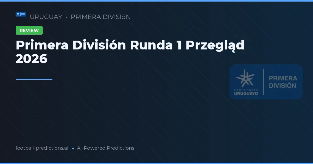 Primera División Runda 1 Przegląd 2026