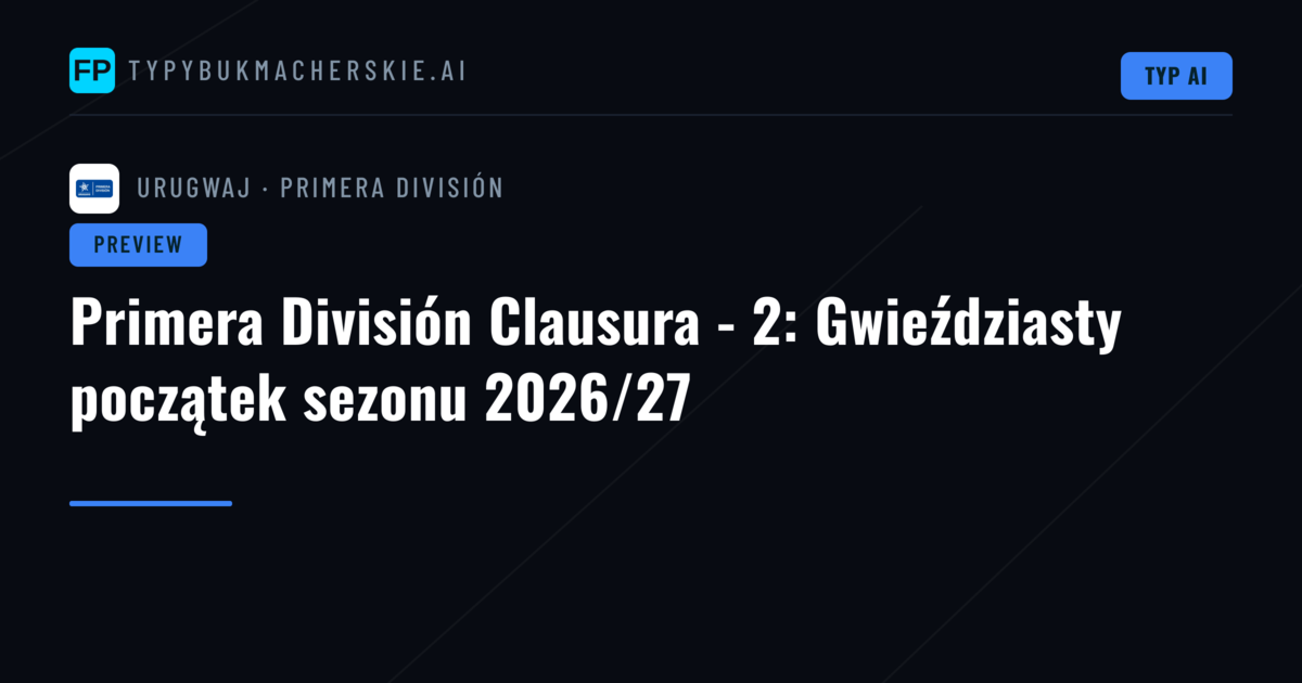 Primera División Clausura - 2: Gwieździasty początek sezonu 2026/27