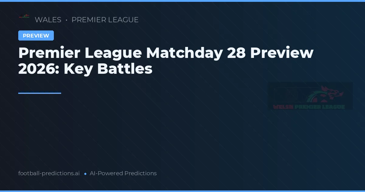 Premier League Matchday 28 Preview 2026: Key Battles