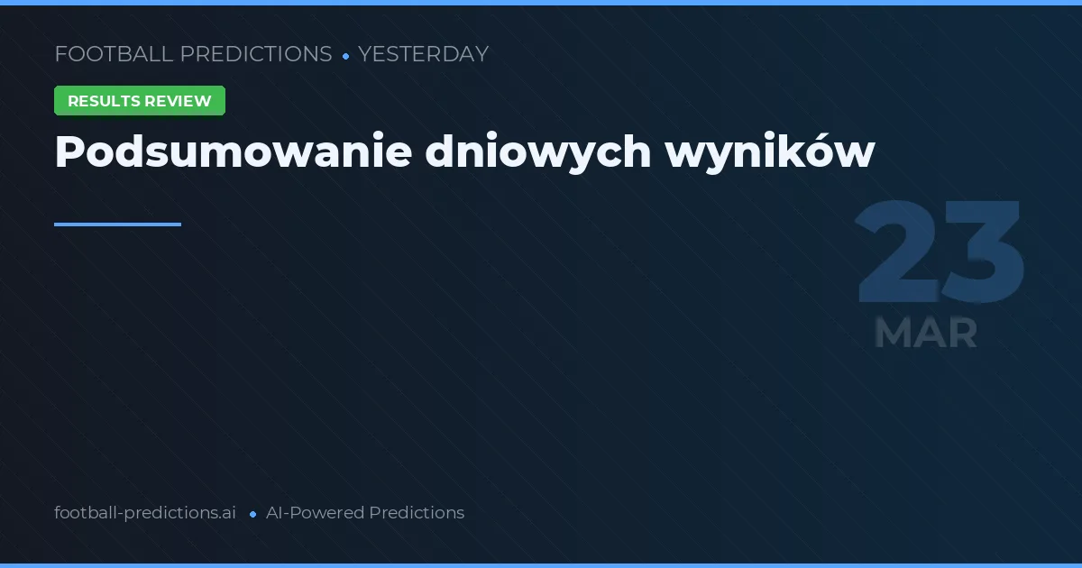 Podsumowanie dniowych wyników
