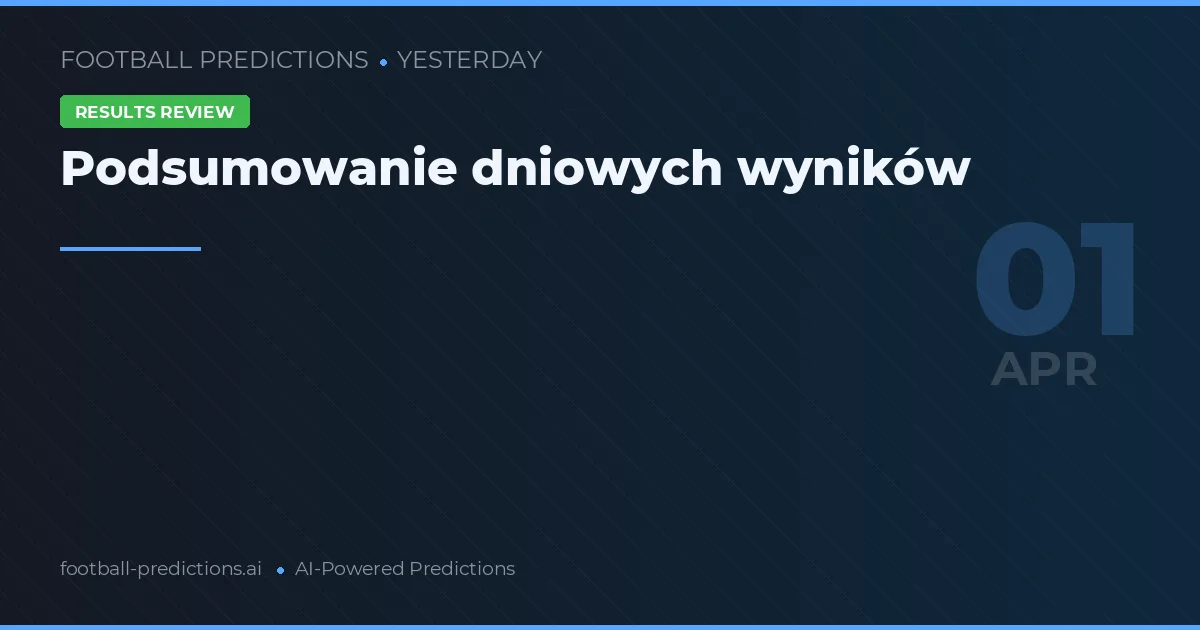 Podsumowanie dniowych wyników