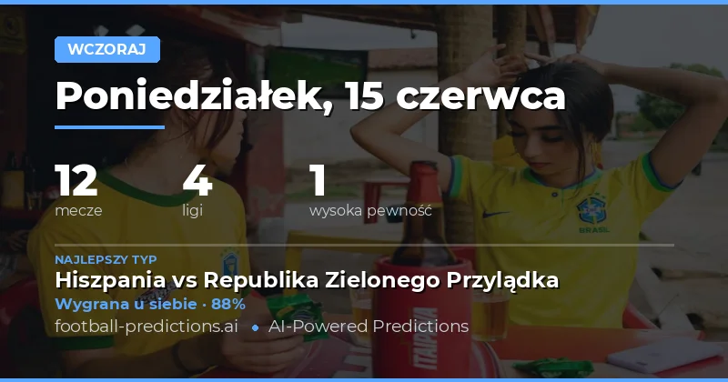 Podsumowanie poniedziałkowych typów