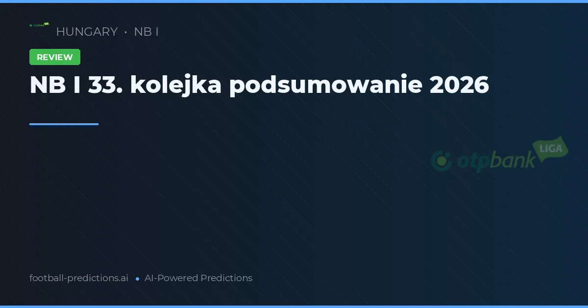 NB I 33. kolejka podsumowanie 2026