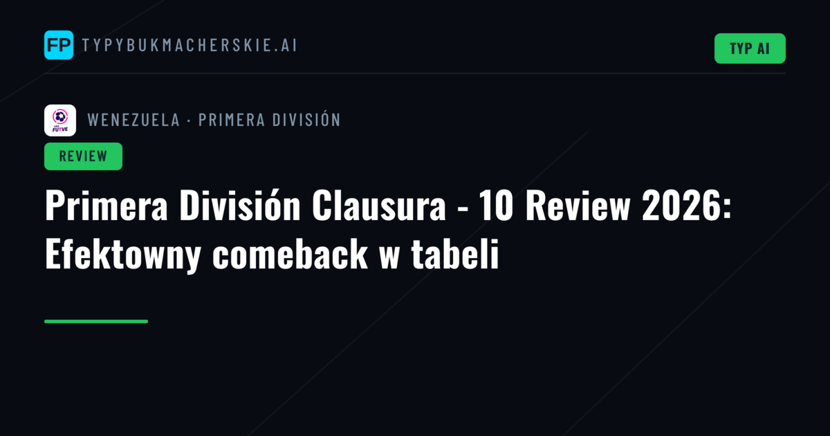 Primera División Clausura - 10 Review 2026: Efektowny comeback w tabeli