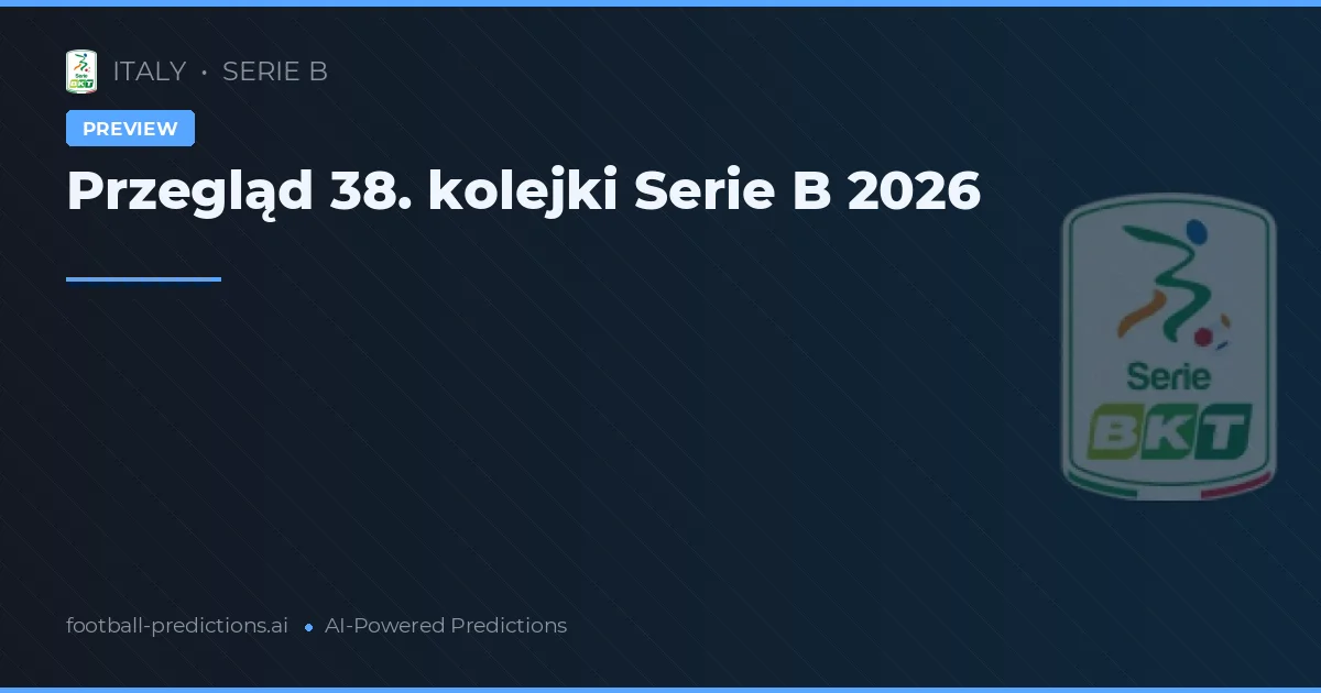 Przegląd 38. kolejki Serie B 2026
