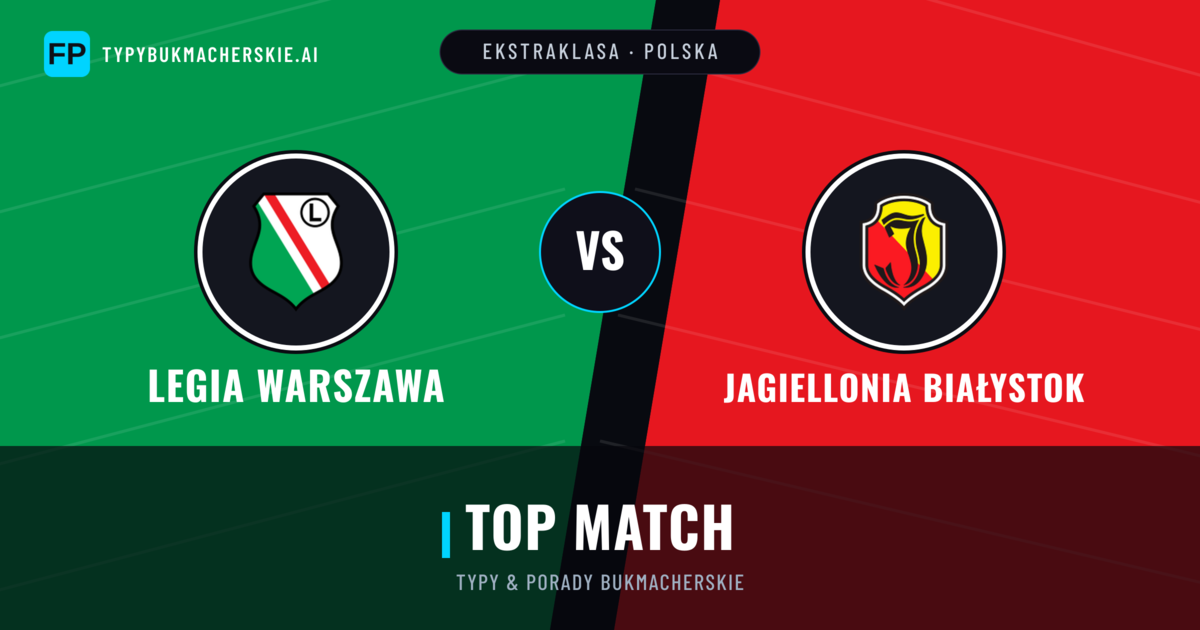 Legia Warszawa vs Jagiellonia Białystok Typy i statystyki