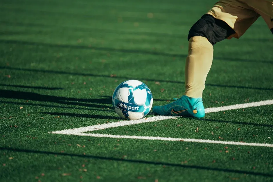 Grafika ilustruje strategię obstawiania zakładów na sumę rzutów rożnych w meczu piłkarskim, ważny element zakładów na Corners.